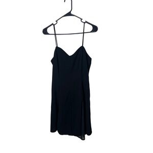 Vintage By Choice California Black Spaghetti Strap Mini Dress Size 3 Made in USA